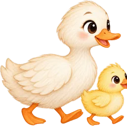 Mama Duck the duck family